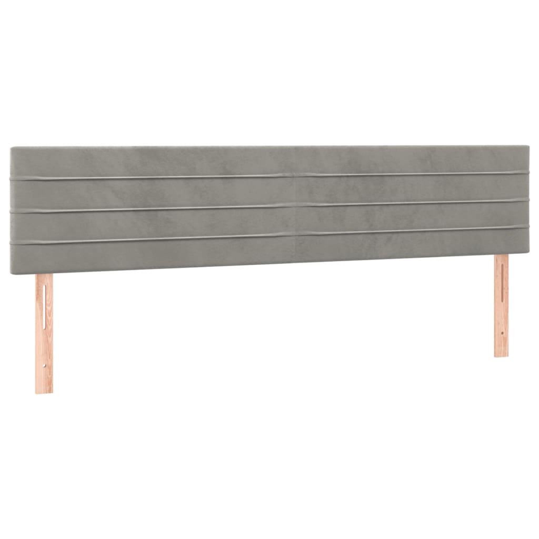 Voir la diapositive 4 : VIDAXL Tete de lit a LED Gris clair 160x5x78/88 cm Velours