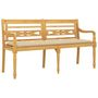 Voir la diapositive 3 : VIDAXL Banc Batavia avec coussin beige 150 cm Bois de teck massif