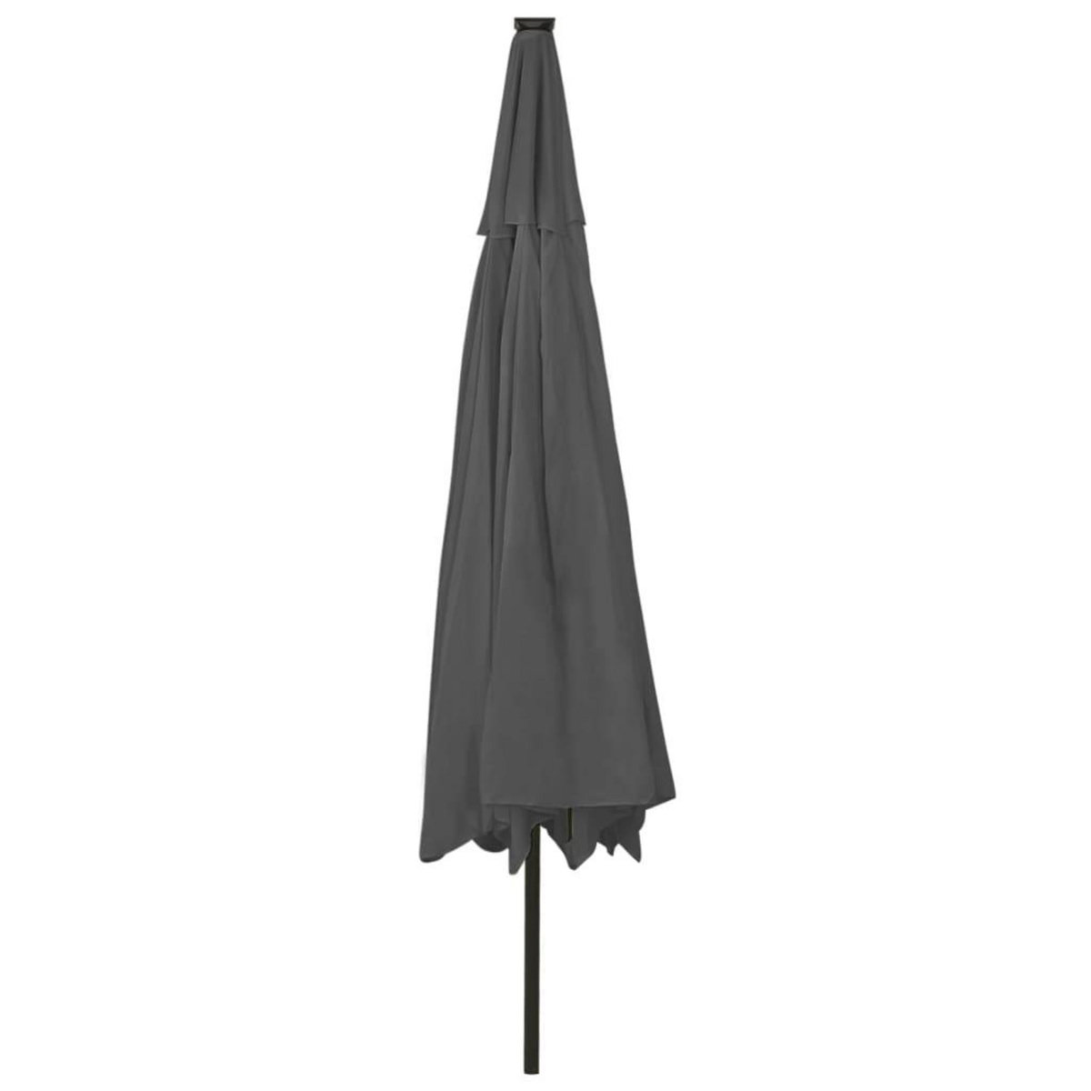 VIDAXL Parasol de jardin avec lumieres LED et mat en metal anthracite