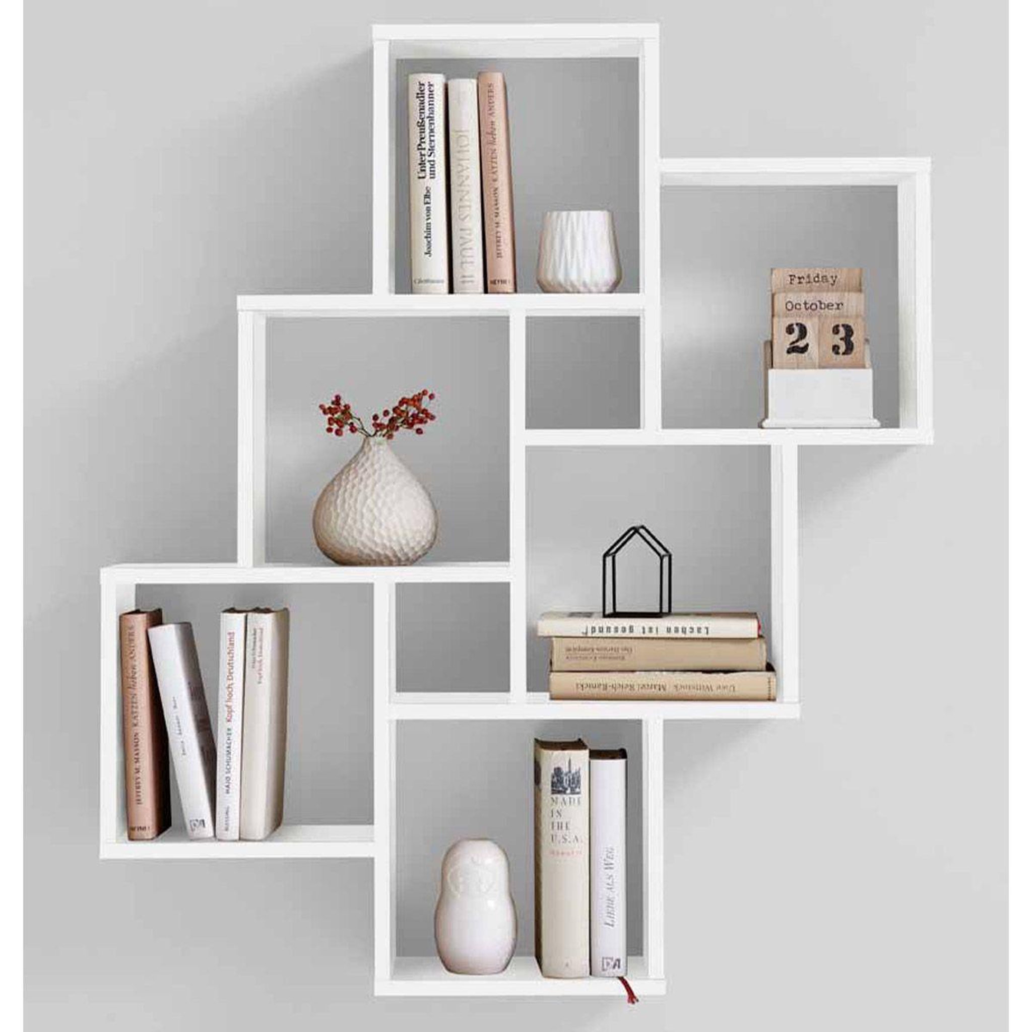 Voir la diapositive 2 : Paris Prix Étagère murale design  riolo  94cm blanc