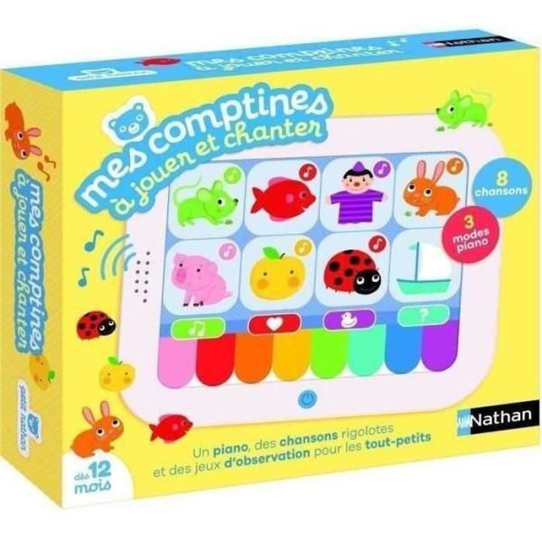 Nathan Mes comptines a jouer et a chanter - Jeu interactif - NATHAN - Découvrez et chantez 8 comptines !