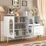 Voir la diapositive 5 : MERAX Buffet 2 porte(s) 2 tiroir(s) - 140 cm blanc mdf