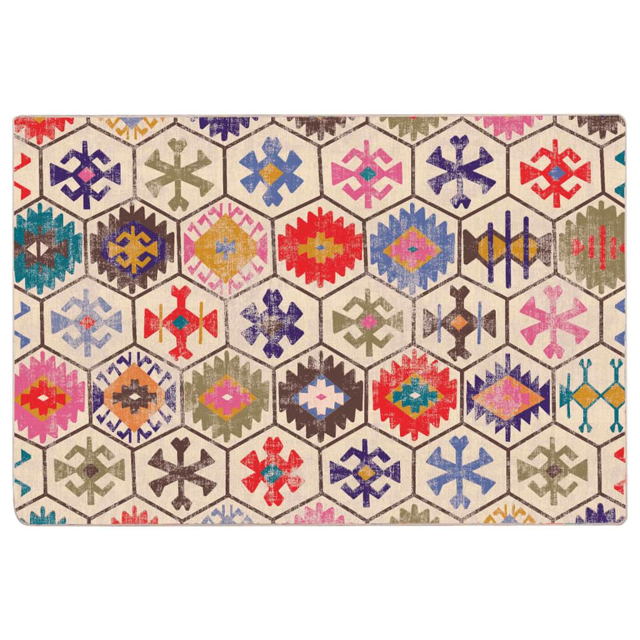 Voir la diapositive 2 : VIDAXL Tapis lavable multicolore 120x180 cm antiderapant