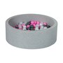  Piscine à balles Aire de jeu + 200 balles perle, rose clair, gris