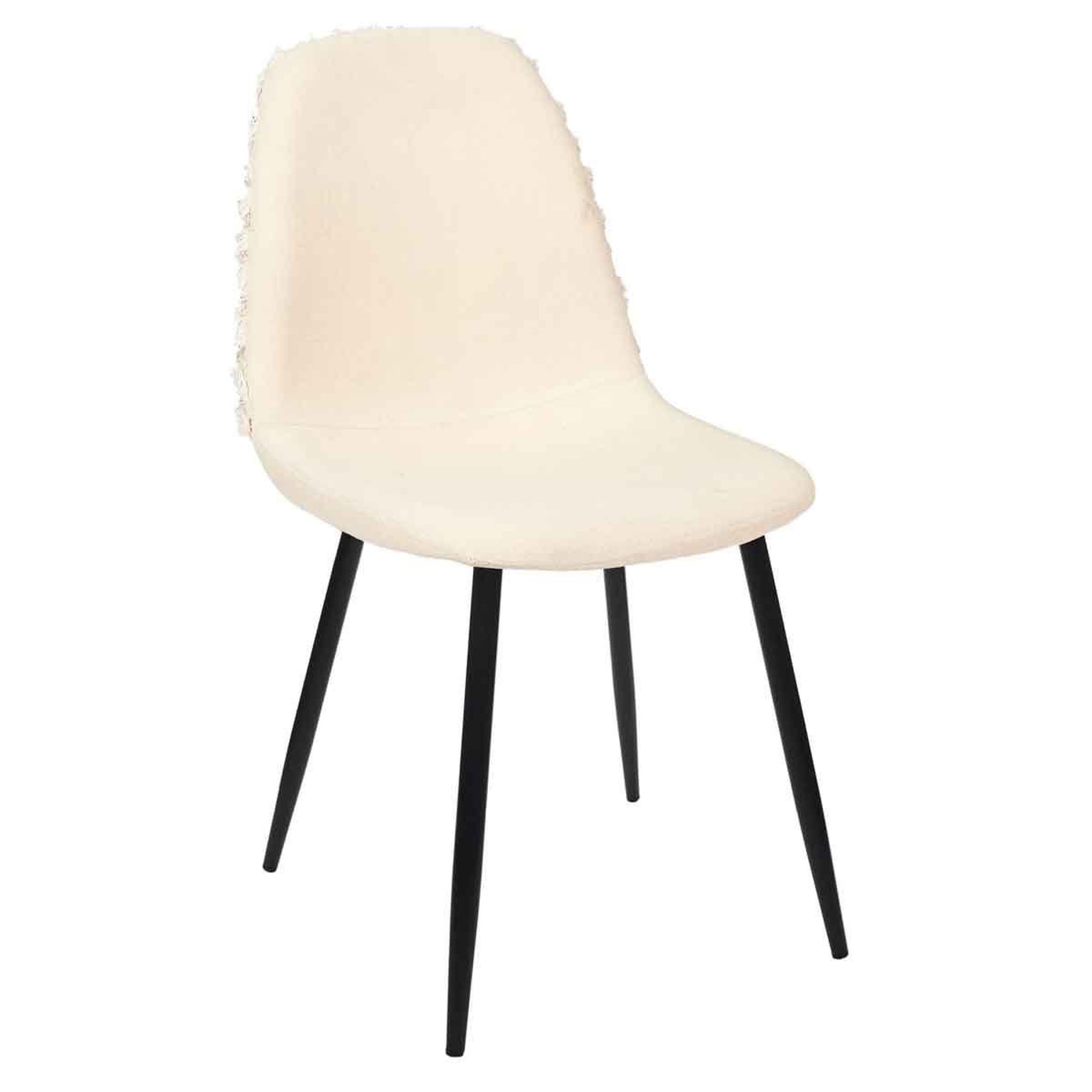 Voir la diapositive 2 : The Home Deco Factory Lot de 4 chaises design  mora  86cm beige & noir