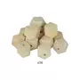Artemio 16 perles en bois polygonales 20 x 27 mm