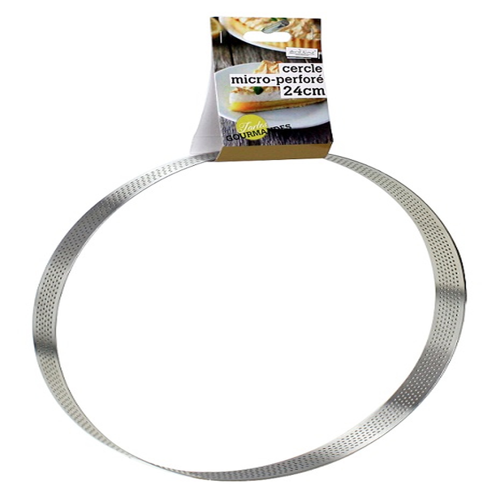 Cercle micro perforé 24 cm inox 