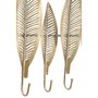 Voir la diapositive 2 : Paris Prix Patère Murale Design 7 Crochets  Leaf  65cm Or