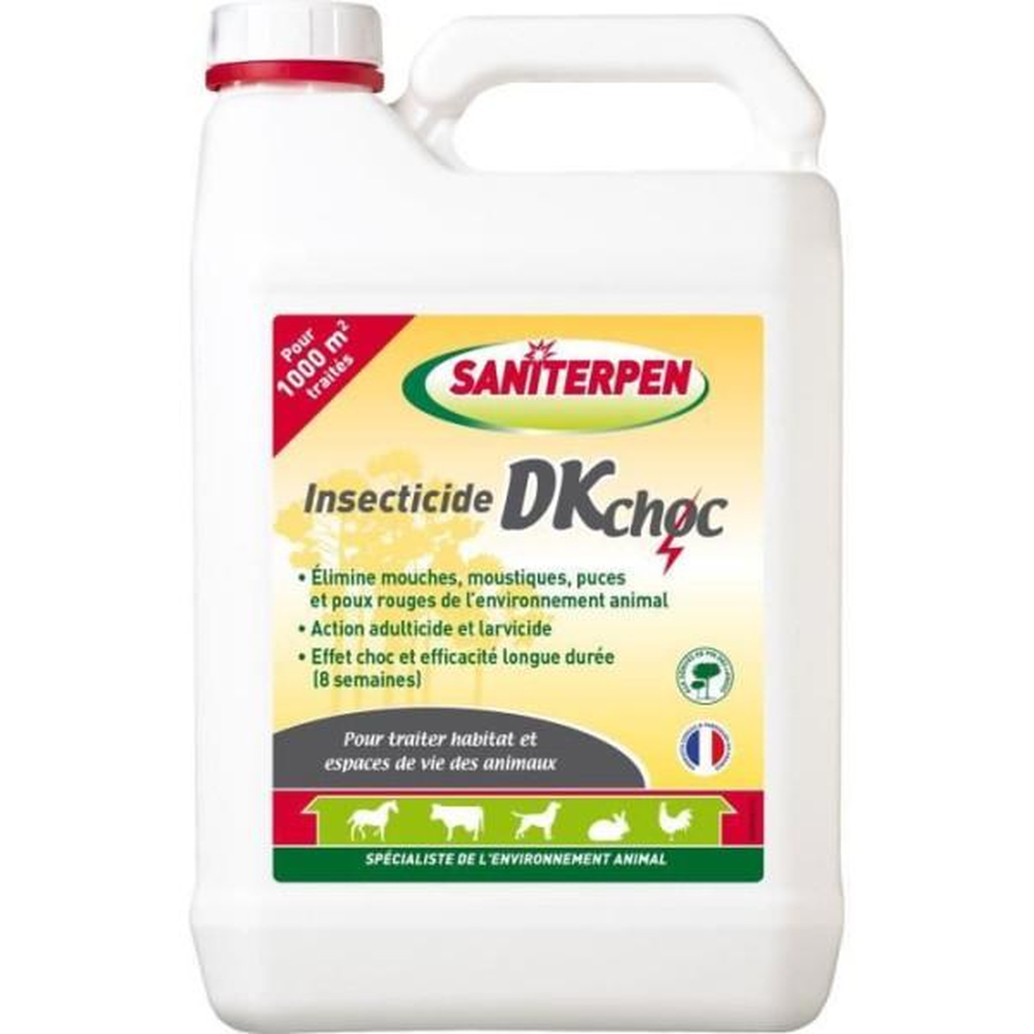 SANITERPEN Insecticide - saniterpen dk - 5l - prévention maladies, élimine insectes, action longue durée, parfum pin des landes