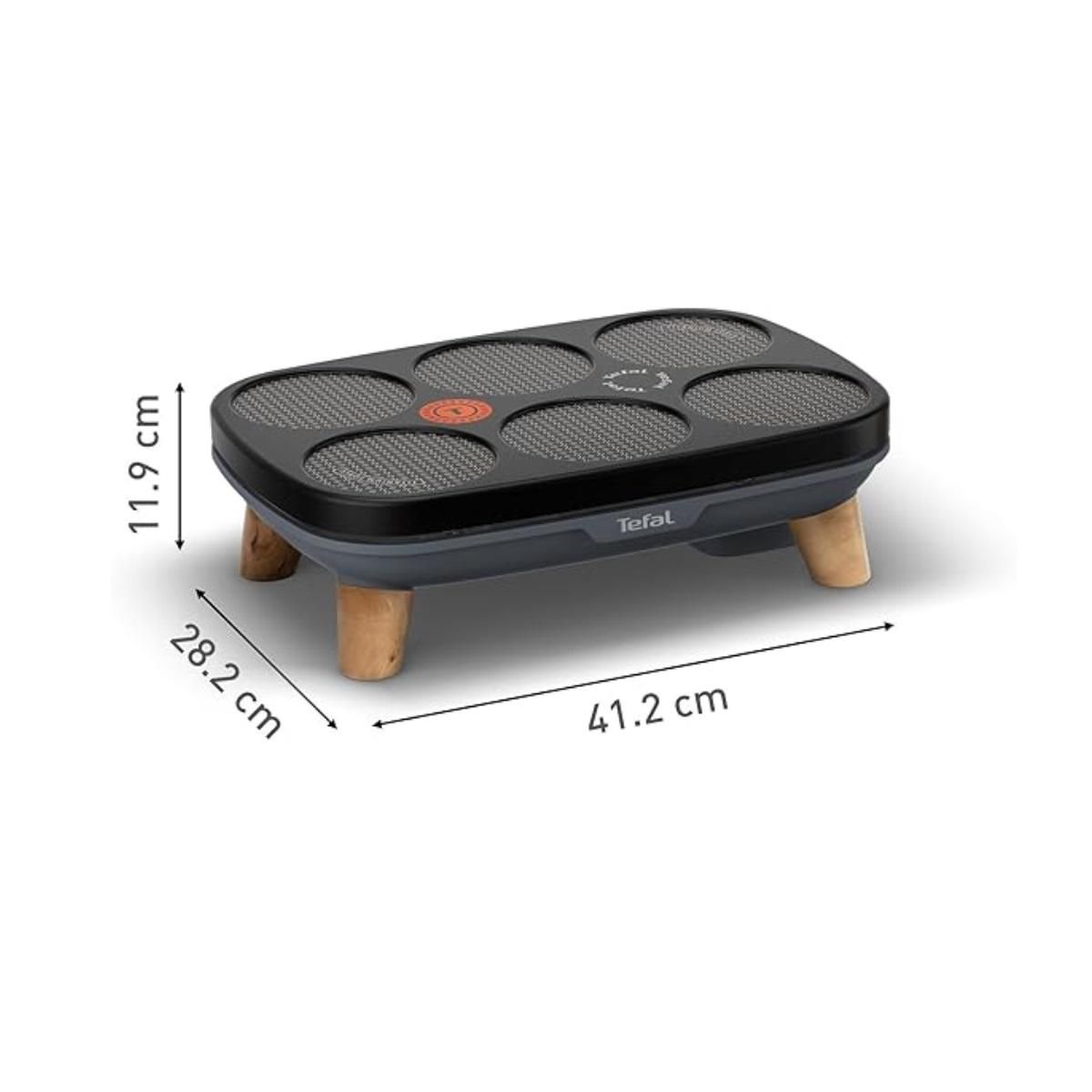 TEFAL Crêpière 1100w multi crêpes - gourmet - PY901BF1