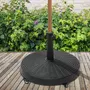 OUTSUNNY Pied de parasol base de lestage rond poids net 22,7kg en résine avec 4 roulettes - dim. Ø 52 x 41H cm - noir