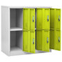 Voir la diapositive 5 : VIDAXL Armoire a casiers Gris clair et vert 90x45x92,5 cm Acier