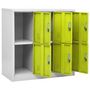 Voir la diapositive 5 : VIDAXL Armoire a casiers Gris clair et vert 90x45x92,5 cm Acier