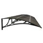 Voir la diapositive 5 : VIDAXL Auvent de porte Noir 400x75 cm Polycarbonate