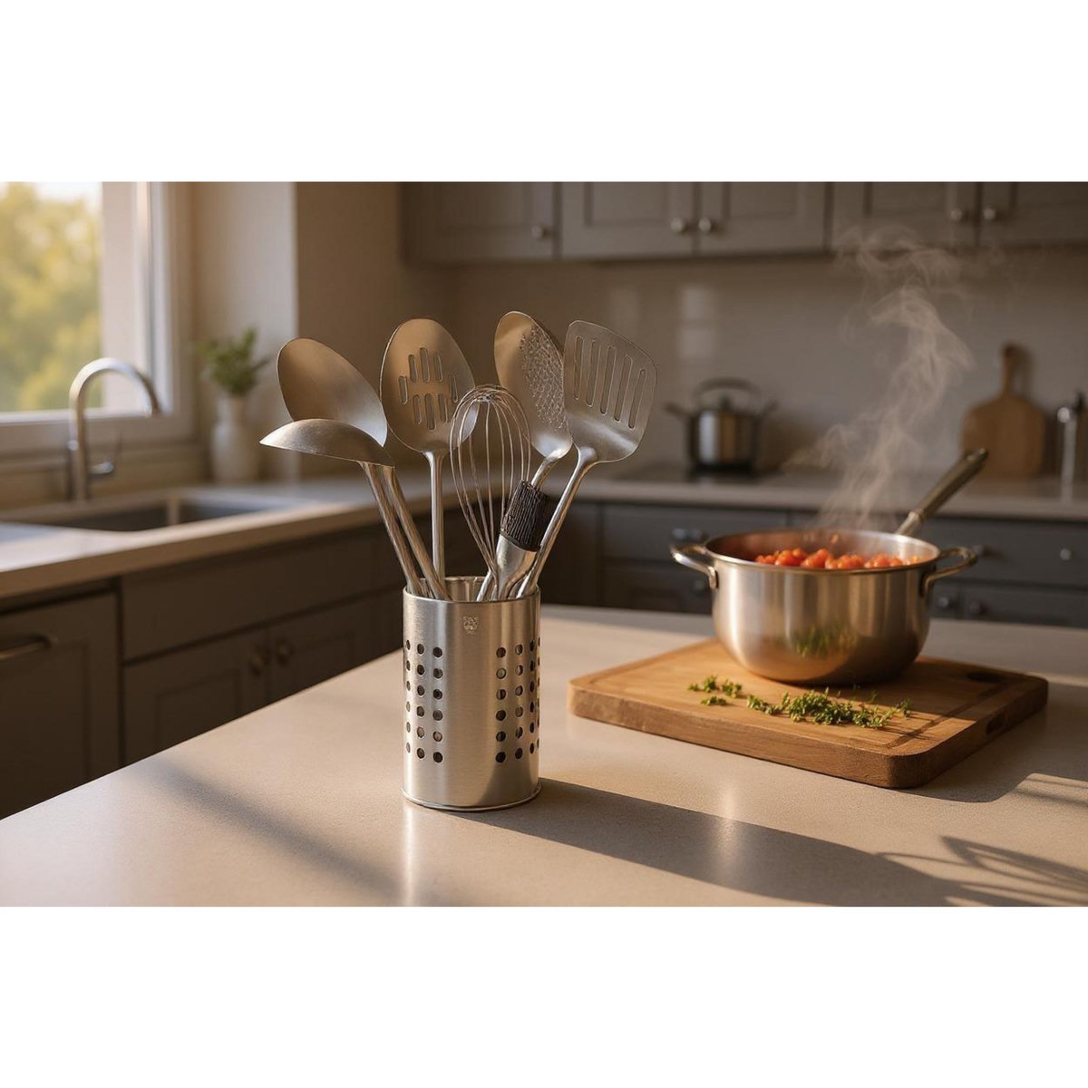 BJORN Set d'ustensiles de cuisine en acier inoxydable STAL - 10 pièces