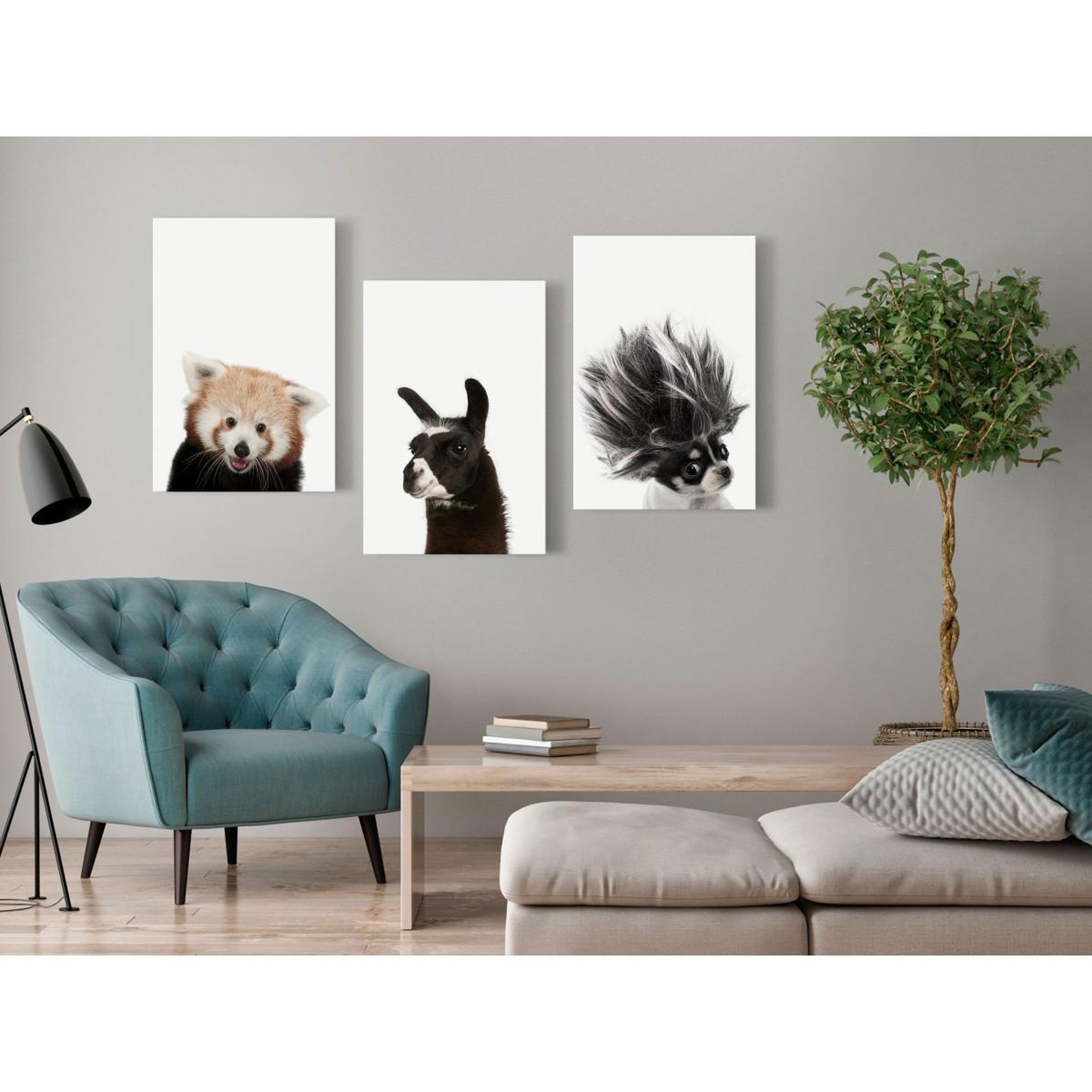 Voir la diapositive 2 : Paris Prix Tableau Imprimé  Friendly Animals Collection
