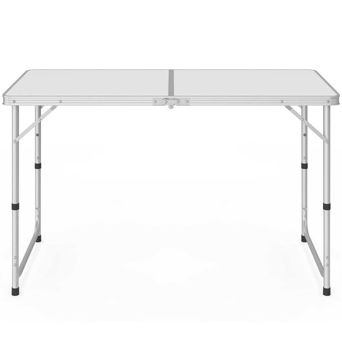 ID MARKET Table de camping pliante réglable en hauteur 120 cm