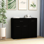 VIDAXL Buffet Noir 88x30x70 cm Bois d'ingenierie