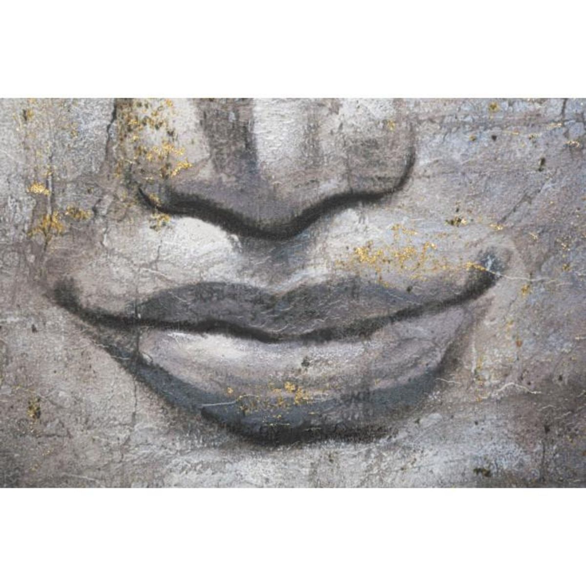 Paris Prix Toile Imprimée Déco  Bouddha Face  80x120cm Multicolore