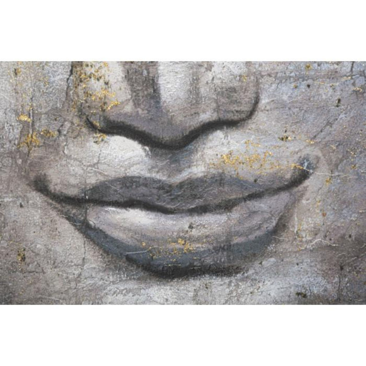 Paris Prix Toile Imprimée Déco  Bouddha Face  80x120cm Multicolore