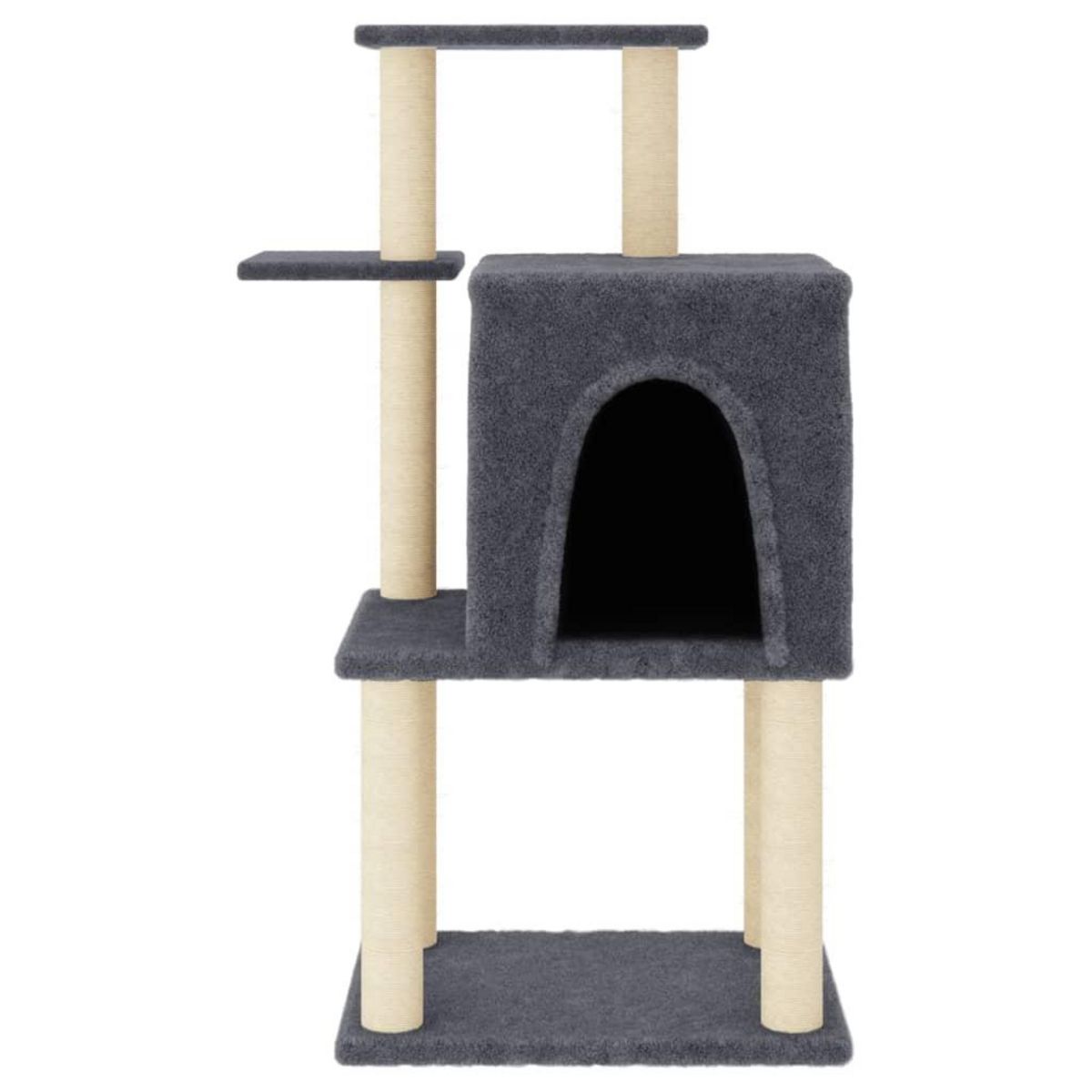 VIDAXL Arbre a chat avec griffoirs en sisal gris fonce 97 cm