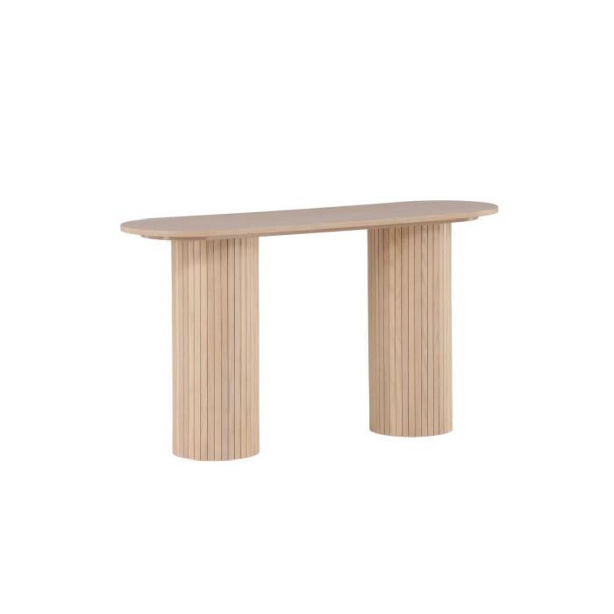 Paris Prix Console Design Nervuré  Bianca  130cm Naturel