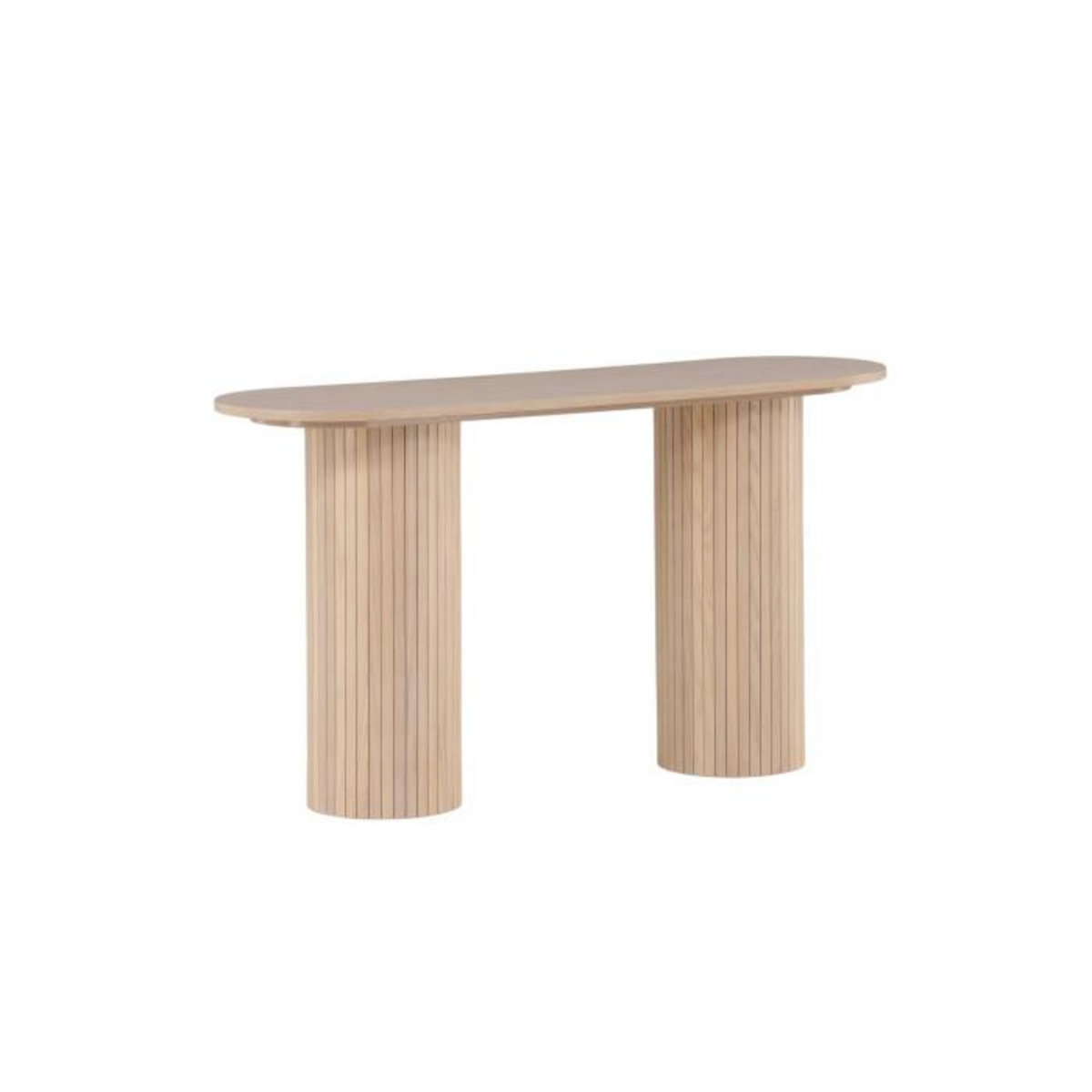 Paris Prix Console Design Nervuré  Bianca  130cm Naturel
