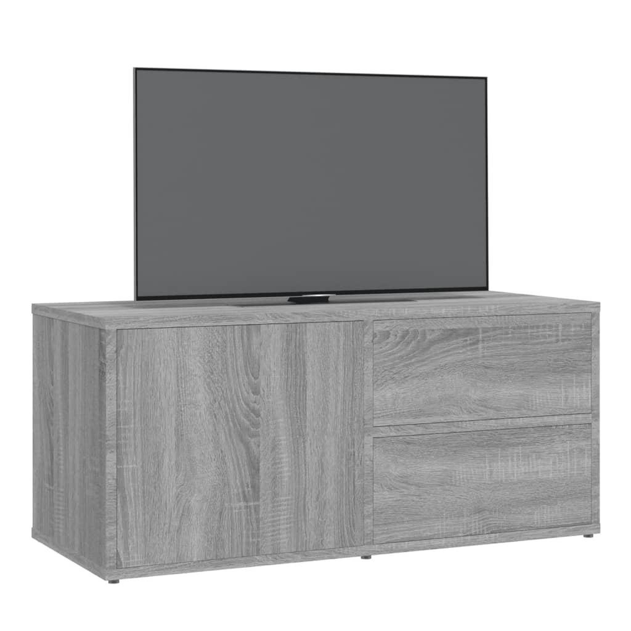 Voir la diapositive 4 : VIDAXL Meuble TV Sonoma gris 80x34x36 cm Bois d'ingenierie