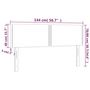 Voir la diapositive 6 : VIDAXL Tete de lit a LED Gris 144x5x78/88 cm Similicuir