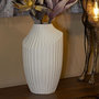 Voir la diapositive 5 : Paris Prix Vase Design Rainuré  Ice  38cm Crème