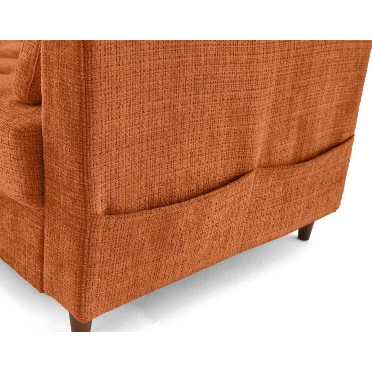 LISA DESIGN Anna - canapé d'angle gauche 5 places convertible en velours texturé