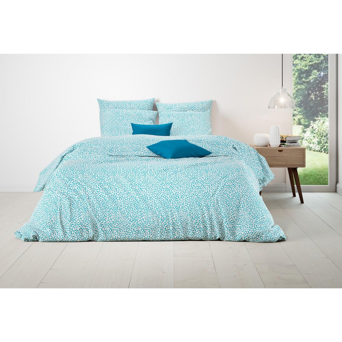 Home collection Parure housse de couette coton 57 fils cheetah