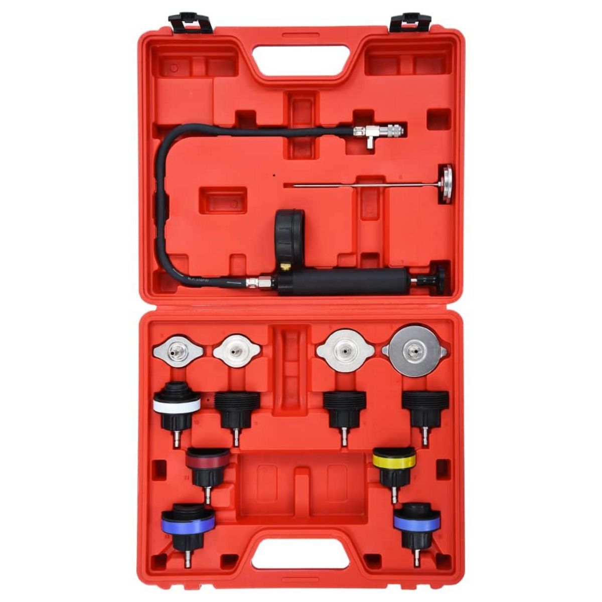 VIDAXL Testeur de pression pour refroidissement et bouchon 14 pcs