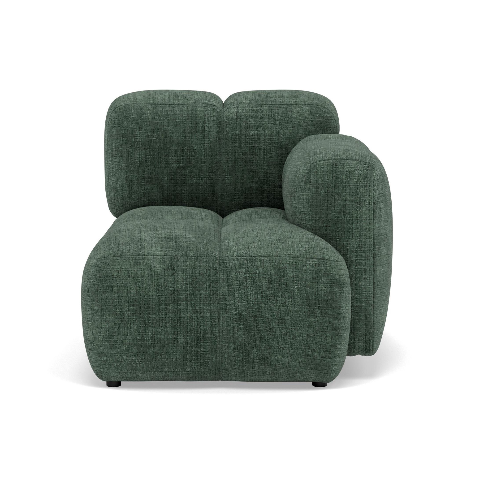 Voir la diapositive 1 : BEST MOBILIER Grace - module d'assise droit en velours texturé