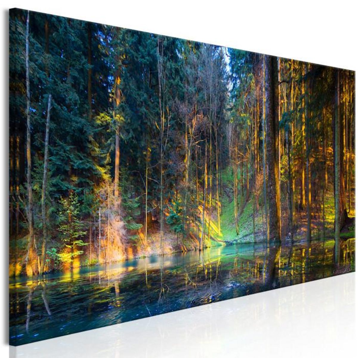 Paris Prix Tableau Imprimé  Pond in the Forest Narrow