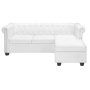 Voir la diapositive 2 : VIDAXL Canape Chesterfield en forme de L cuir synthetique blanc