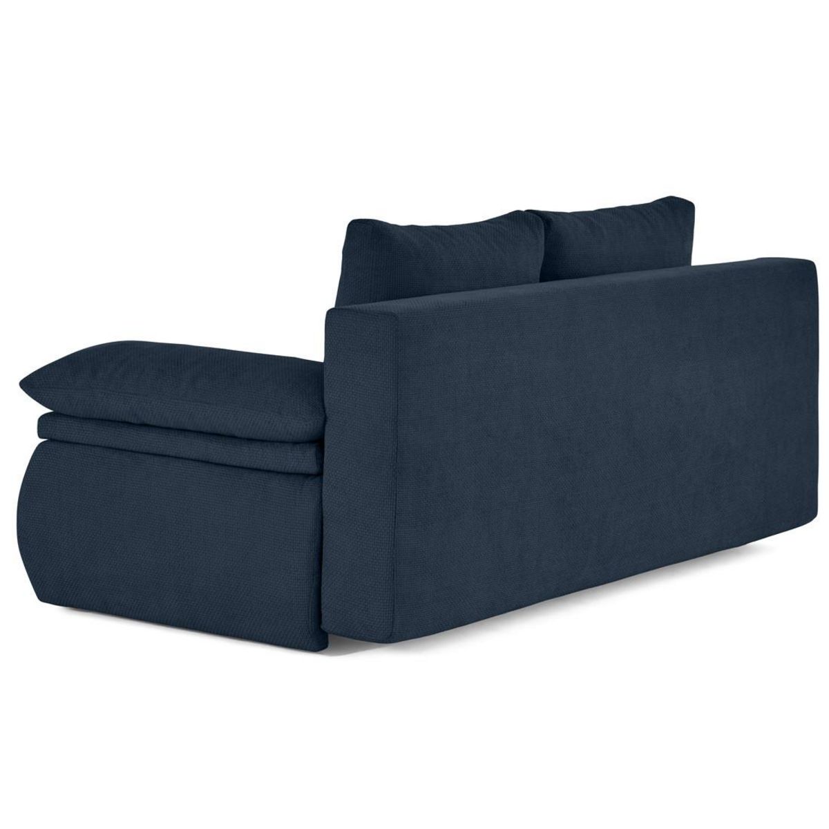 BEST MOBILIER Kurt - canapé 3 places convertible avec coffre en velours texturé