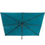 Voir la diapositive 3 : HESPERIDE Parasol déporté rectangulaire Melhia bleu canard - 4 x 3 m - Hespéride