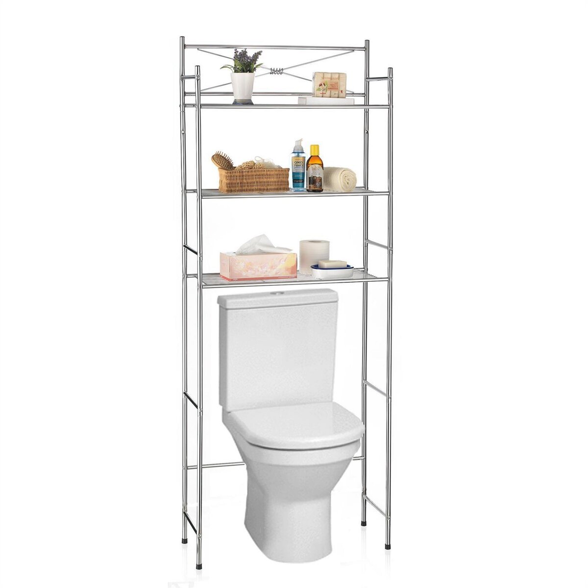 IDIMEX Etagère de salle de bain MARSA, rangement pour WC/lave-linge, en métal