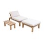 Voir la diapositive 1 : SWEEEK Bain de soleil modulable bois d'acacia naturel multi positions avec table - Mae