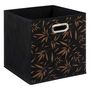 Voir la diapositive 3 : FIVE Lot de 2 boites de rangement en tissu Casual - 31x31x31cm - Noir