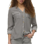 Vero Moda Chemise Chocolat/Blanc Femme Vero Moda Bumpy. Coloris disponibles : Marron