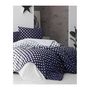 Voir la diapositive 4 : GENERIQUE Parure de lit - 1 housse de couette 220 x 240 cm + 2 taies d'oreiller 60 x 60 cm - 100% coton renforcé - Bleu