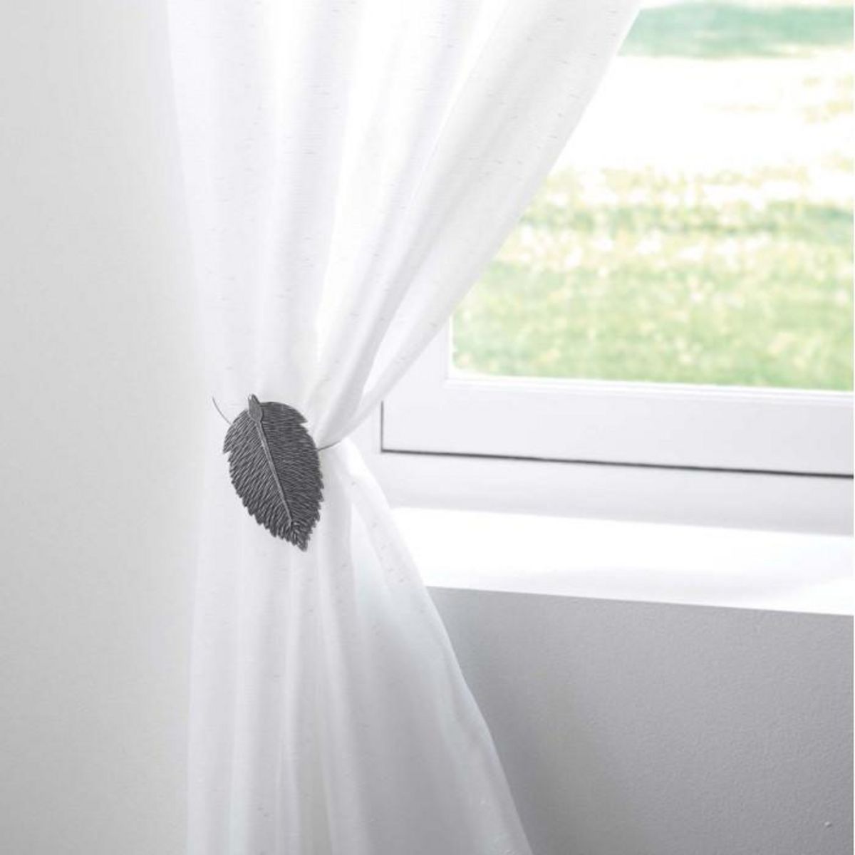 Paris Prix Embrasse de Rideau Aimantée  Feuilletine  30cm Noir