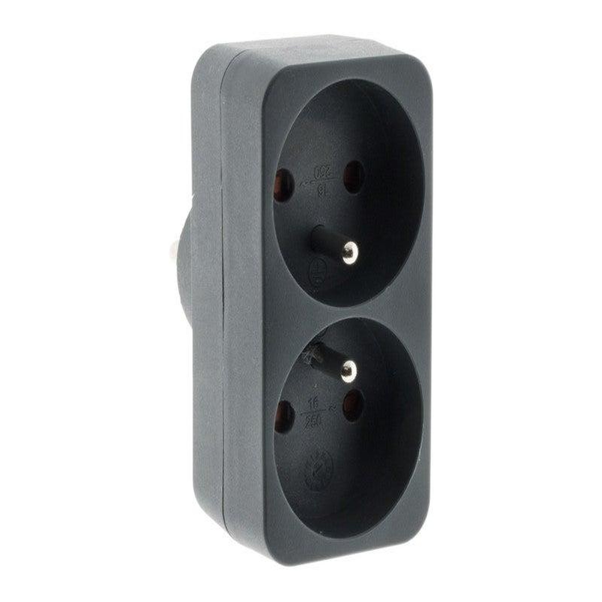 ZENITECH Biplite Murale, 2X16A Gris