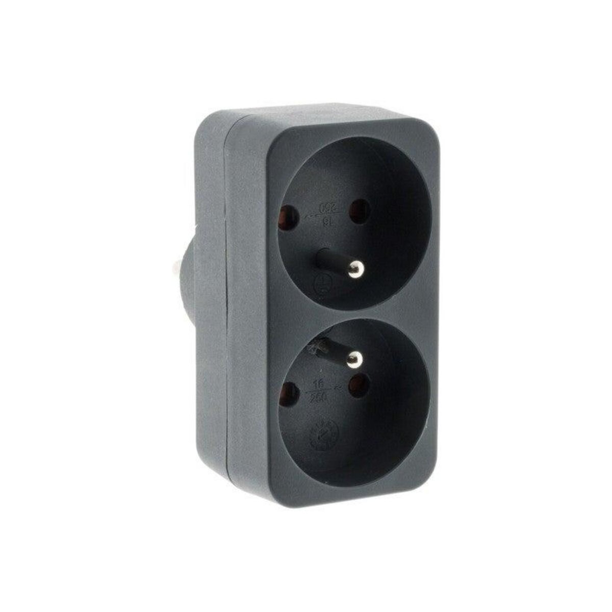 ZENITECH Biplite Murale, 2X16A Gris