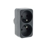 ZENITECH Biplite Murale, 2X16A Gris