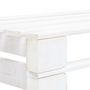 Voir la diapositive 3 : VIDAXL Canape central palette de jardin Blanc Bois de pin impregne