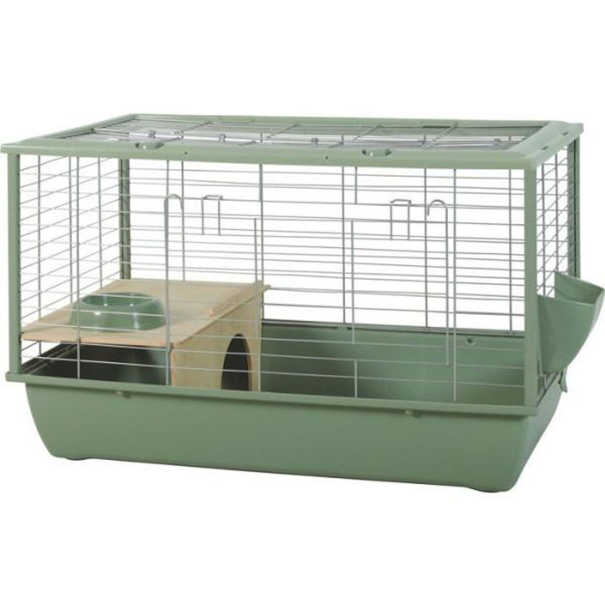 Zolux ZOLUX Cage grillagée cochon d'inde et rongeur Néolife - 80 x 52,5 x 48 cm - Vert