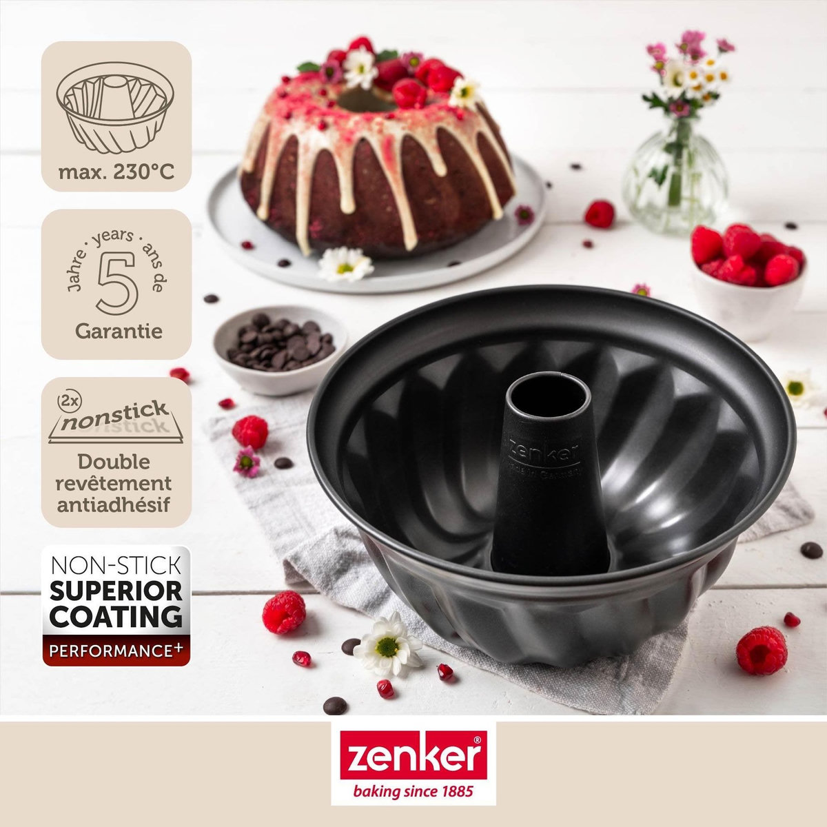 ZENKER Moule à kouglof 22 cm Zenker PerfectBack+